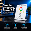 Ezy Reviews Desk Stand – NFC Google Review Stand
