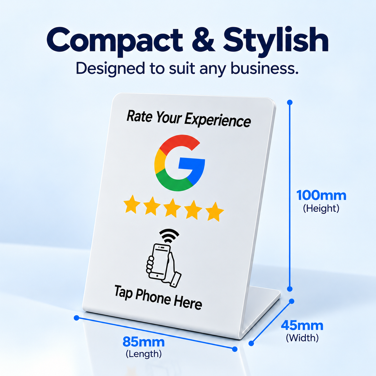 Ezy Reviews Desk Stand – NFC Google Review Stand