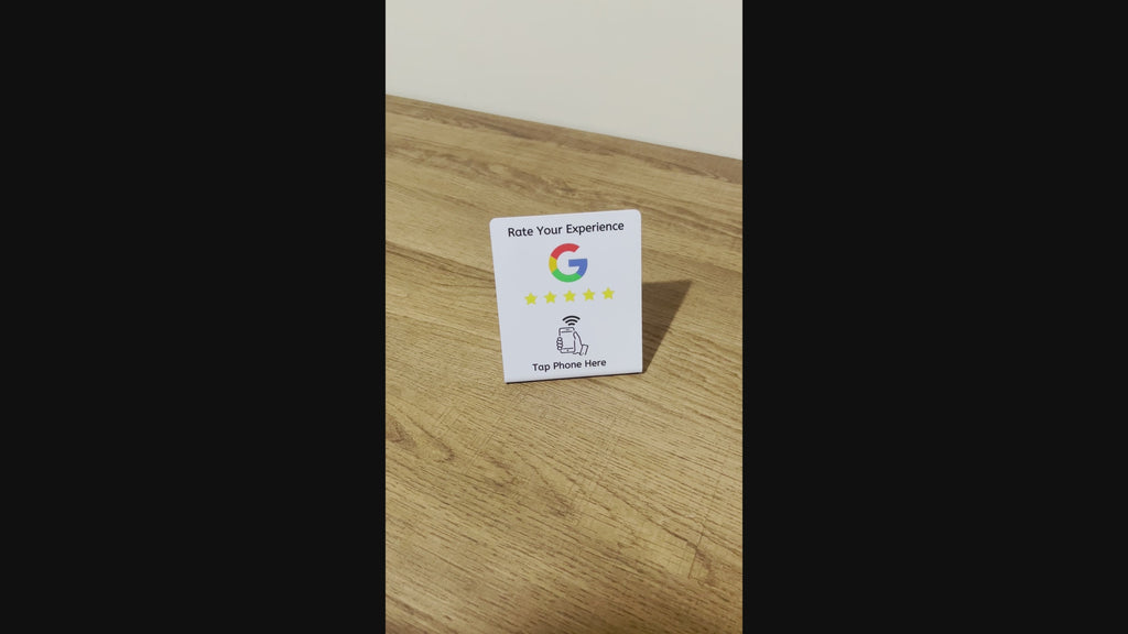 Ezy Reviews Desk Stand – NFC Google Review Stand